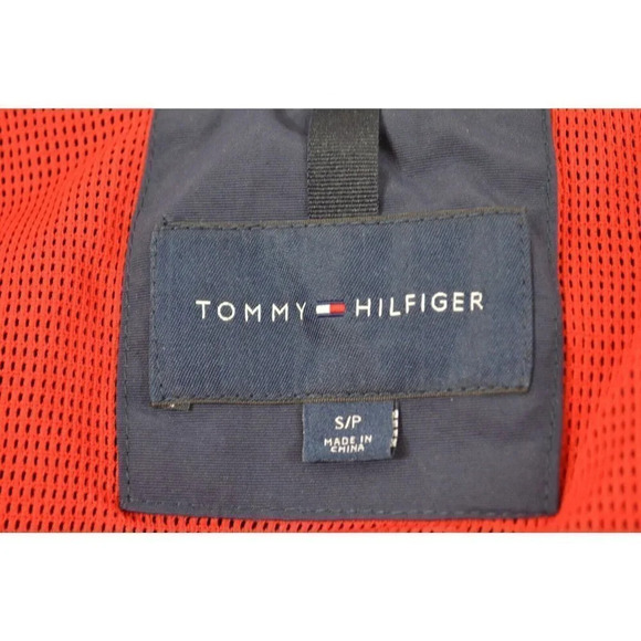 Tommy Hilfiger Mens Yacht Jacket Regatta Striped Full Zip Hooded Small Preppy - Picture 9 of 12